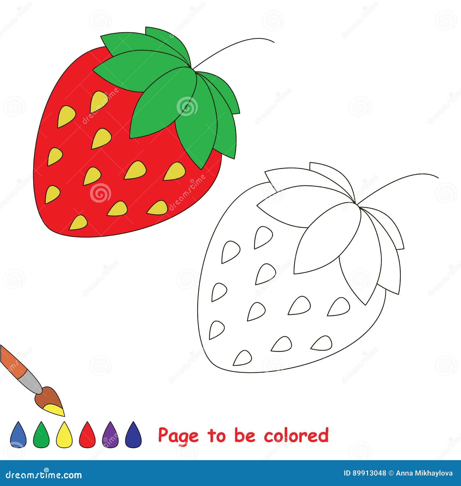 Coloring Kid Game Educational Page To Be Colored Stock Vector Illustration Of Game Contour 89913048