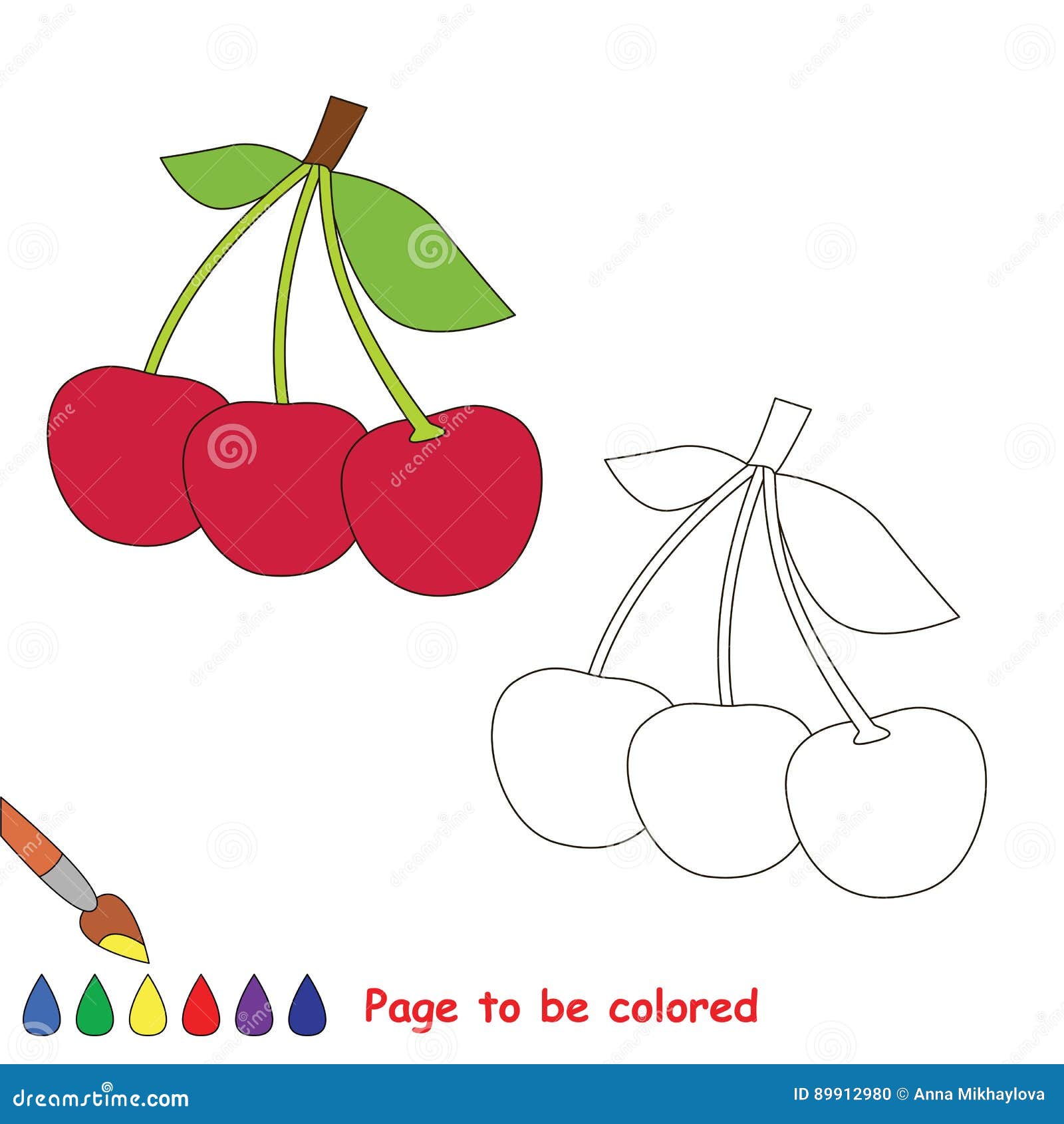 Coloring Kid Game. Educational Page To Be Colored. Stock Vector ...