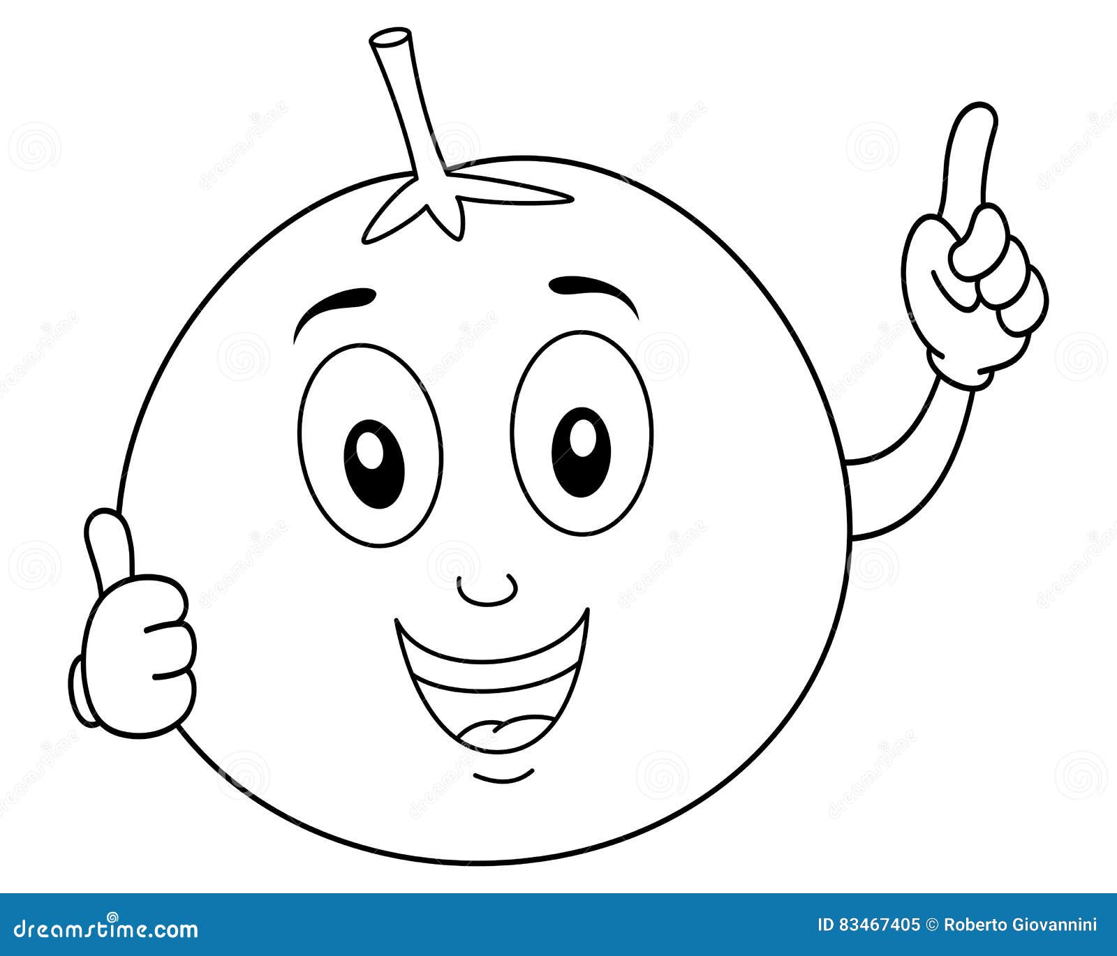 Download Coloring Orange Cartoon Character Smiling Stock Vector ...