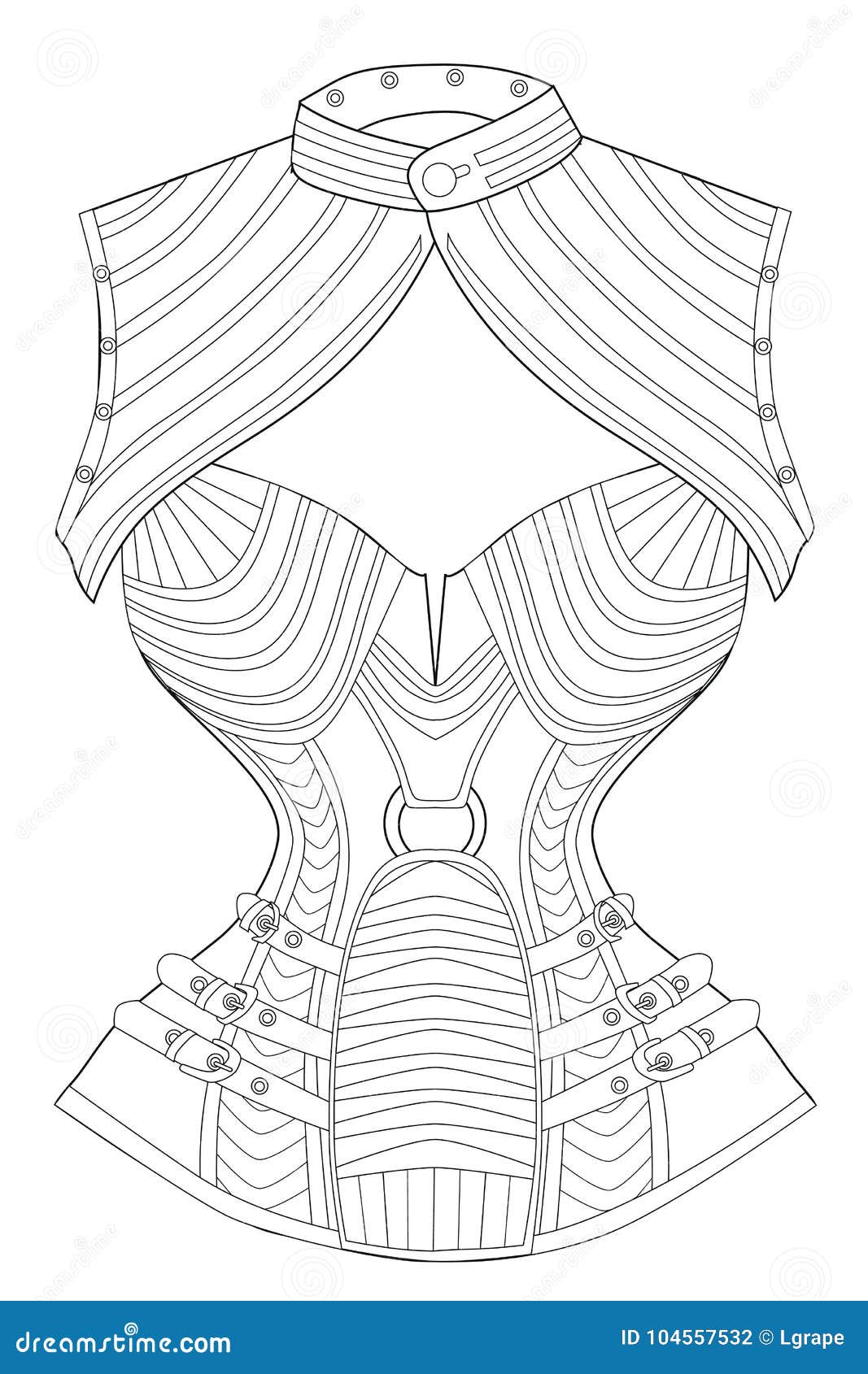 Download Coloring Page For Adults. Corset With Bolero. Stock Vector - Illustration of joint, ornament ...