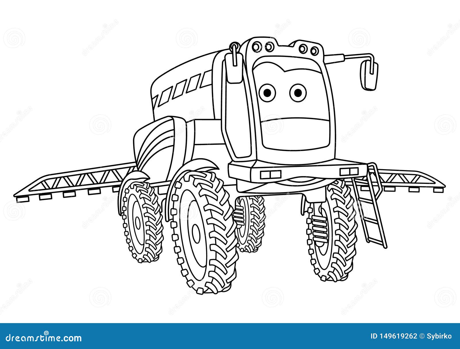 Desenho de Tractor em funcionamento para Colorir - Colorir.com