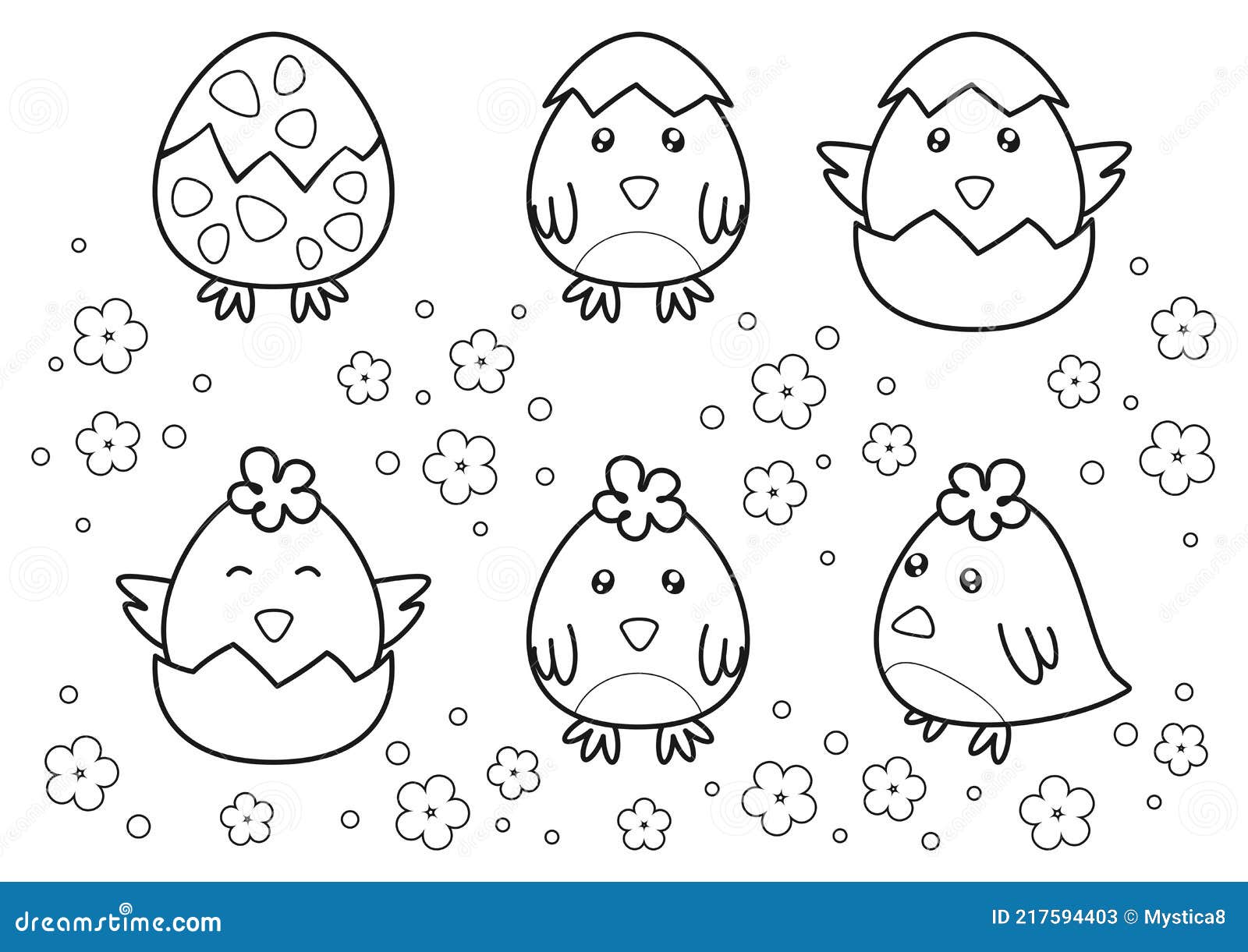 baby chick hatching coloring page