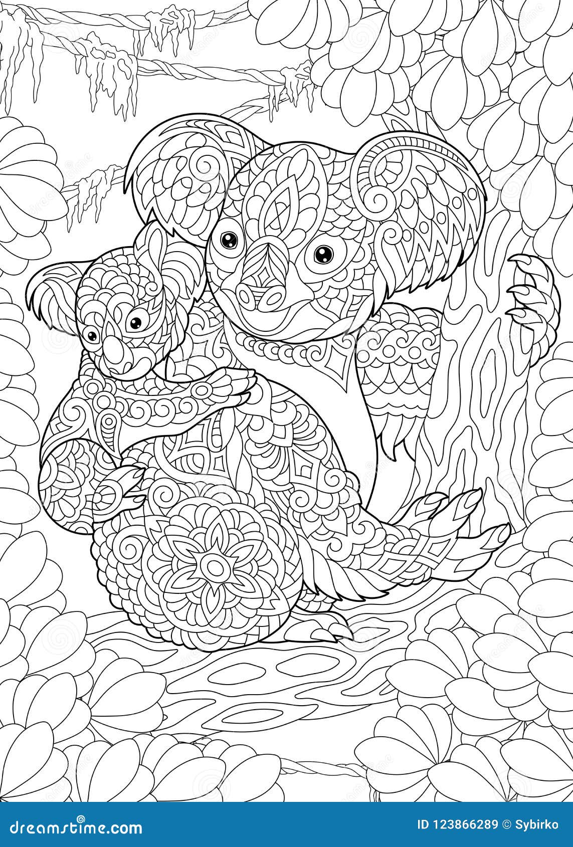 Zentangle Koala Stock Illustrations – 20 Zentangle Koala Stock ...