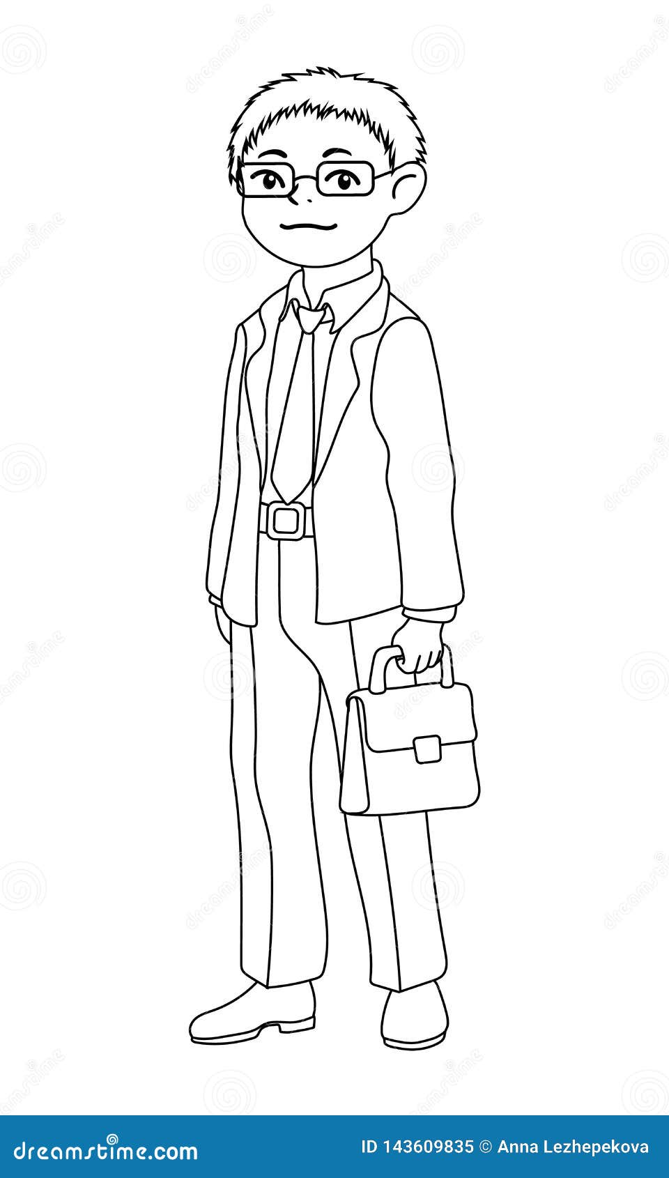 Business Man Coloring Page