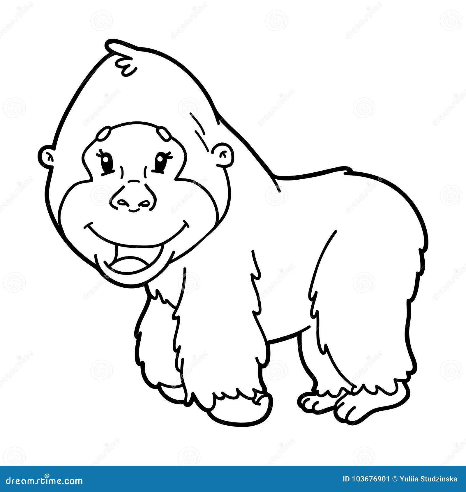 830 Top Cute Coloring Pages Of Gorillas Pictures