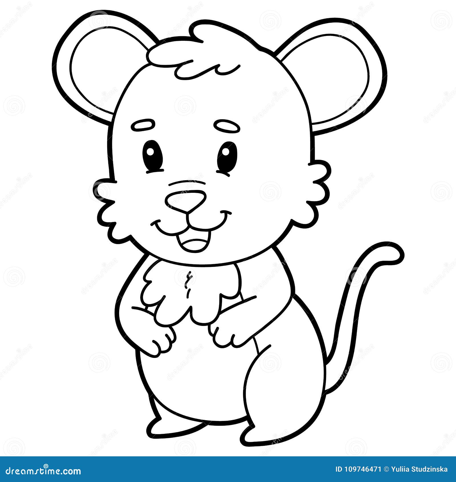 Coloring Page Cartoon Mouse Stock Vector - Illustration of drawn ...