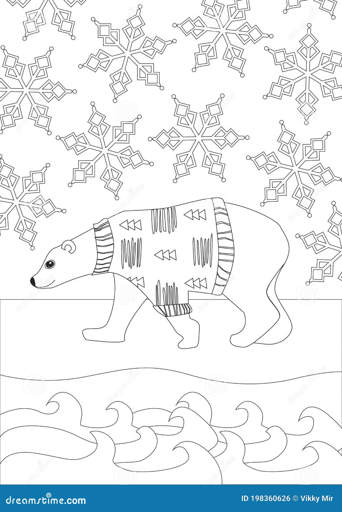 winter polar bears coloring pages