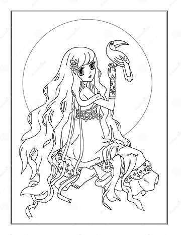 Coloring page the Fairy stock illustration. Illustration of coloring ...