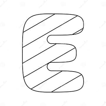 Coloring Page With Letter E For Kids Stock Vector Illustration Of Coloring Page With Letter E For Kids Stock Vector Illustration Of