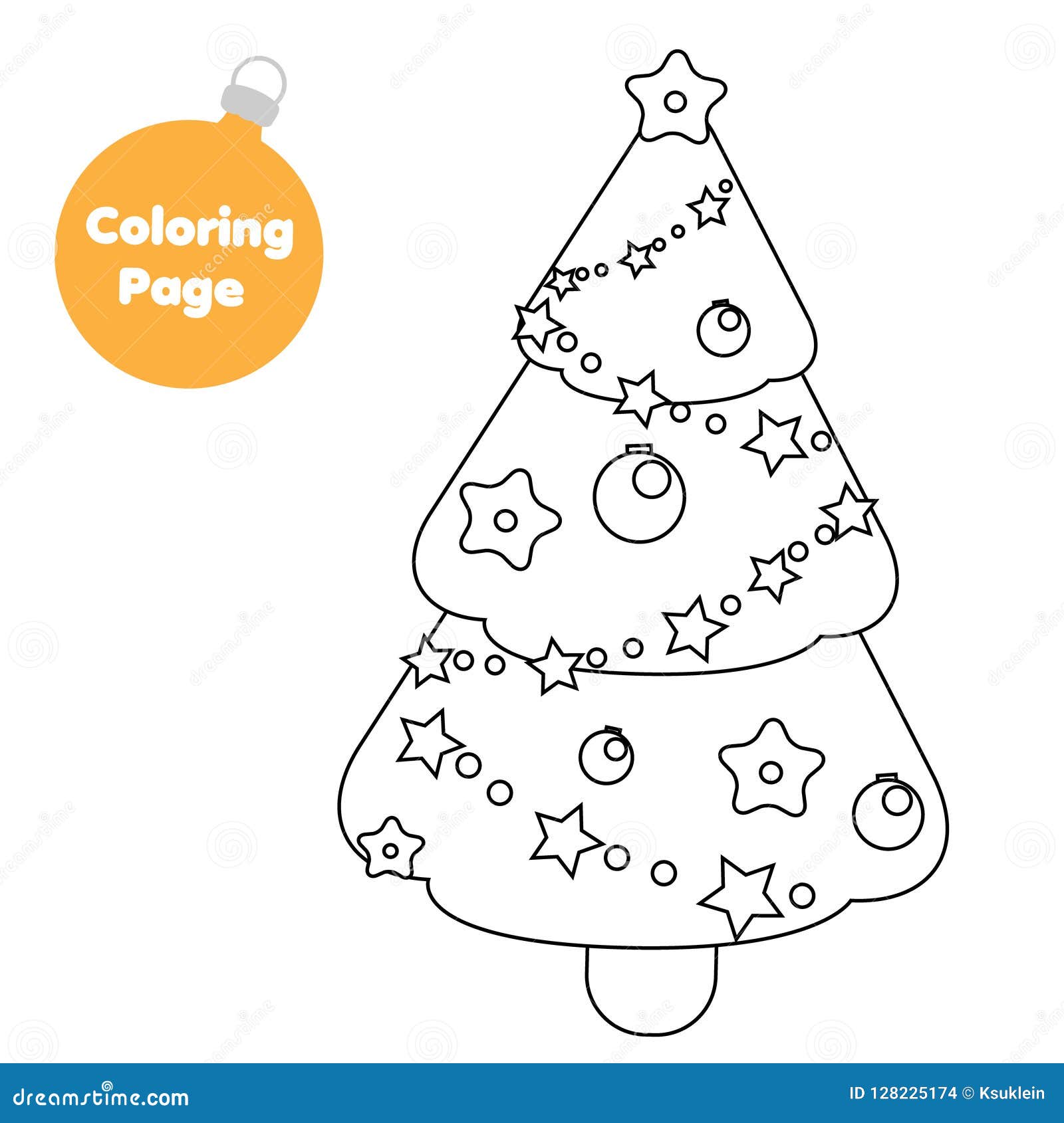 63+ Free Printable Christmas Tree Coloring Page For Toddlers
