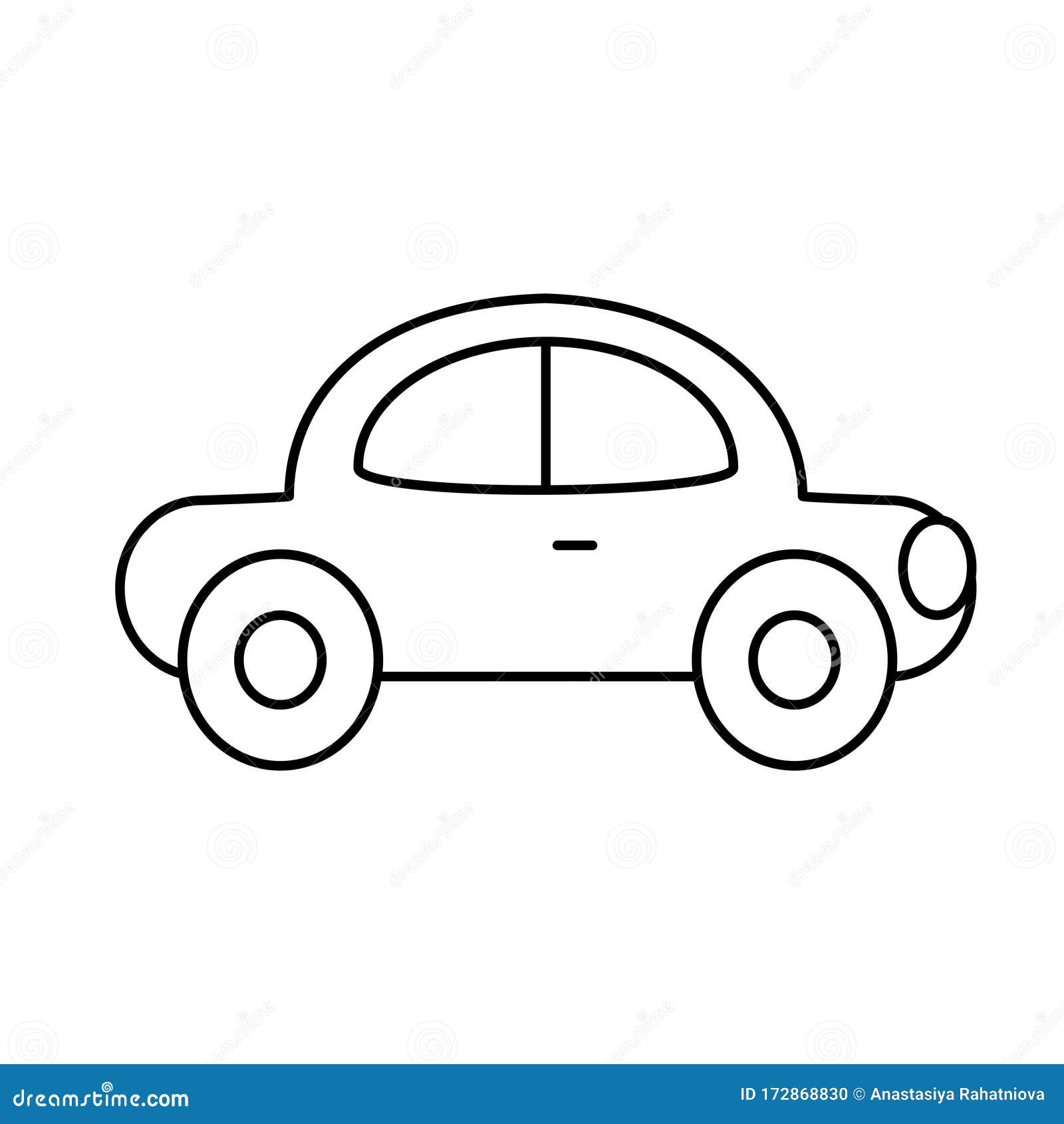 Coloring Page Outline Of Car Toy. Vector Illustration ...