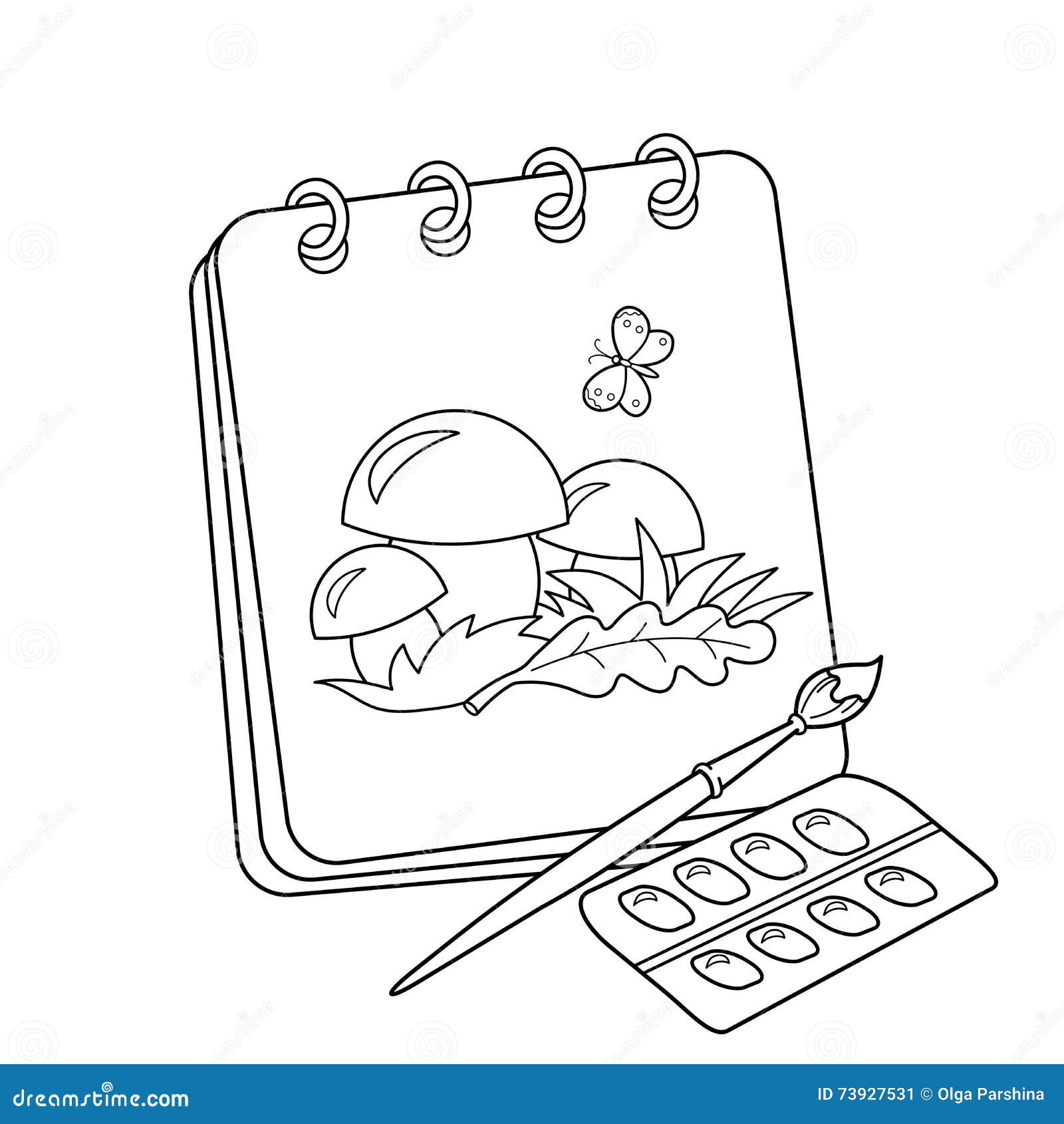 Coloring Page Outline Of Cartoon Album Or Sketchbook With