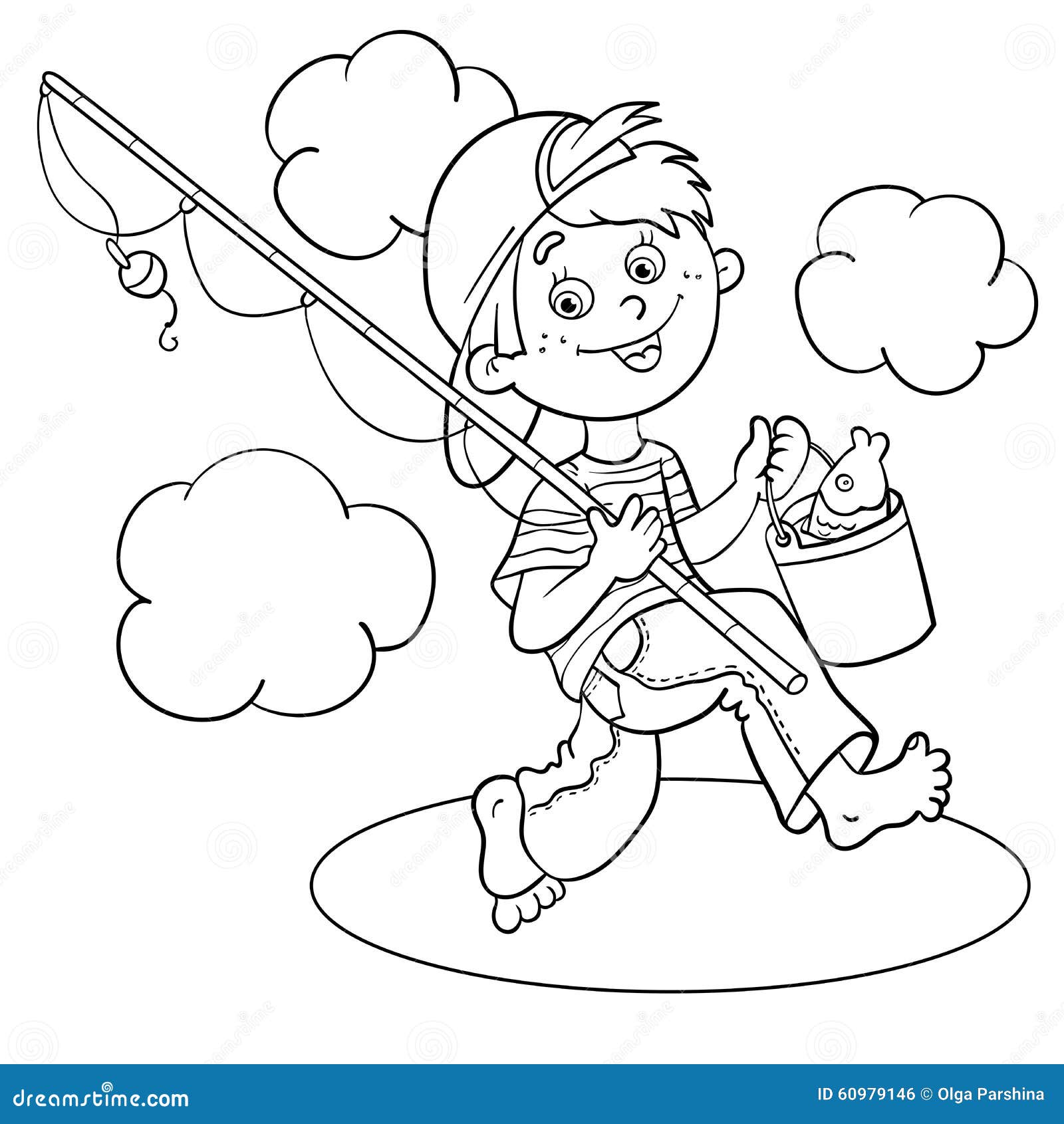 fishing rod coloring pages