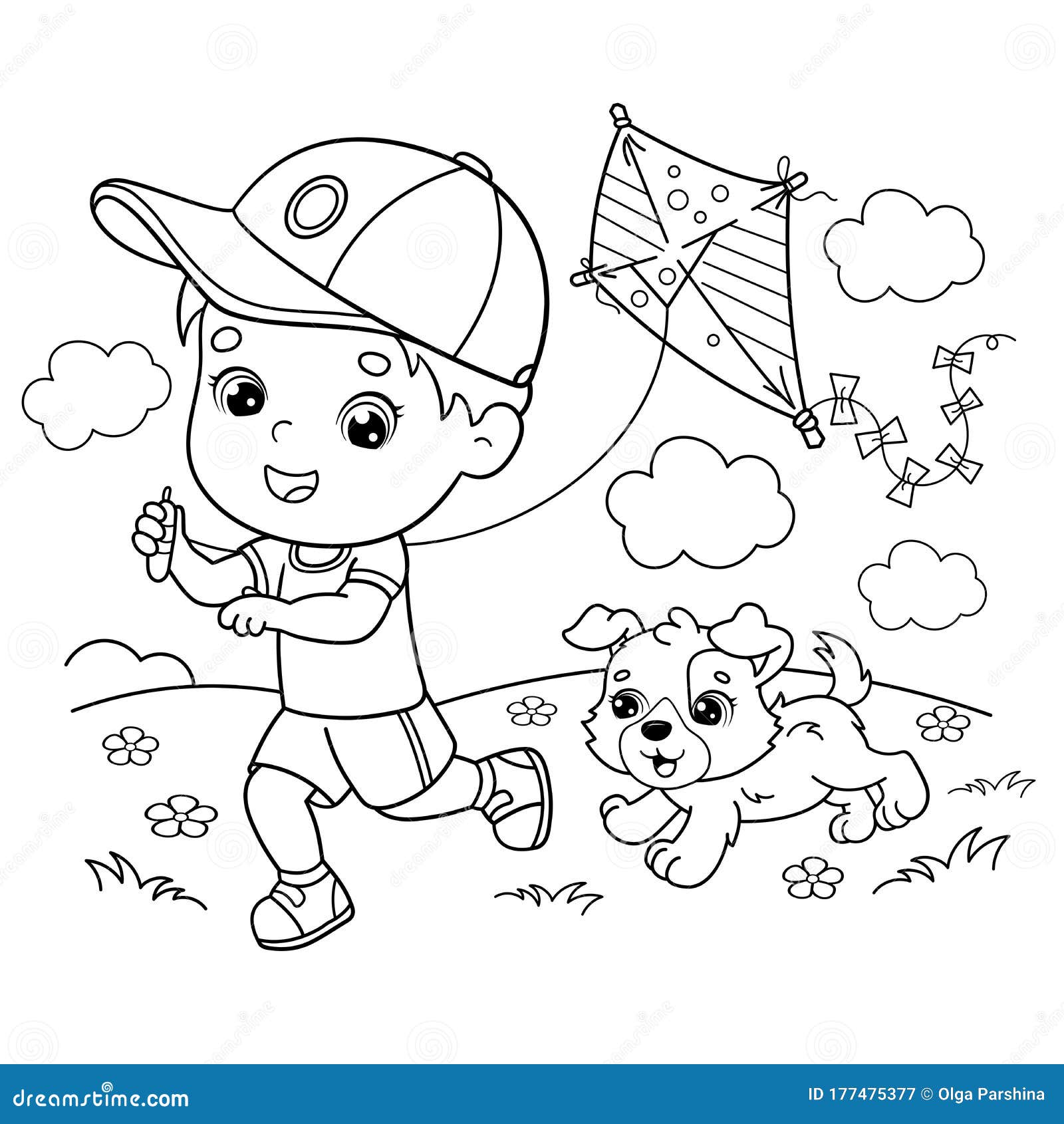 Cartoon Boy Coloring Page