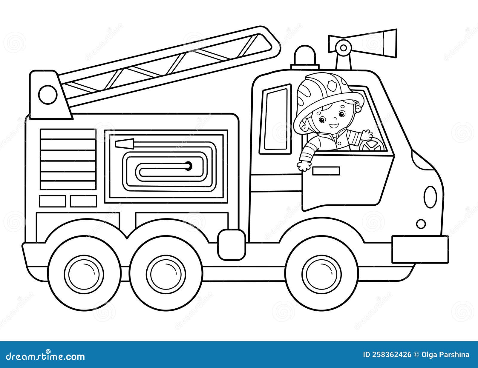 Free Printable Fire Truck Coloring Pages with Book Download