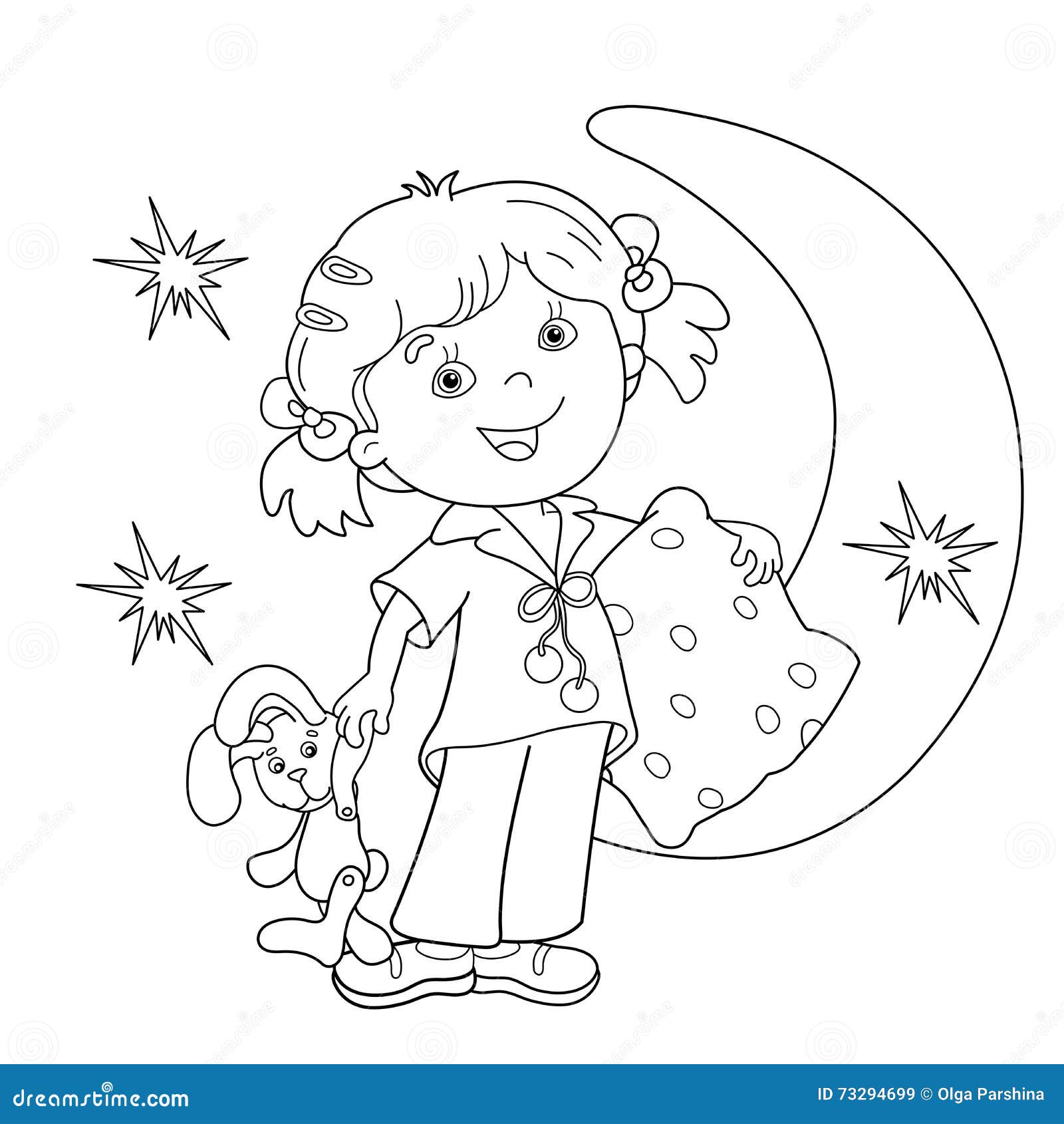 Pajamas Coloring Stock Illustrations – 18 Pajamas Coloring Stock