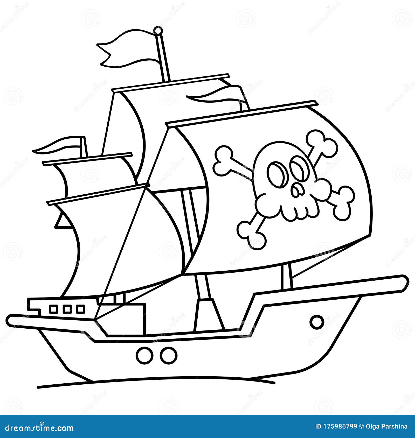 Pirate Ship Isolated Coloring Page For Kids Sword Silhouette Graphic  Vector, Sword Drawing, Rat Drawing, Ship Drawing PNG and Vector with  Transparent Background for Free Download