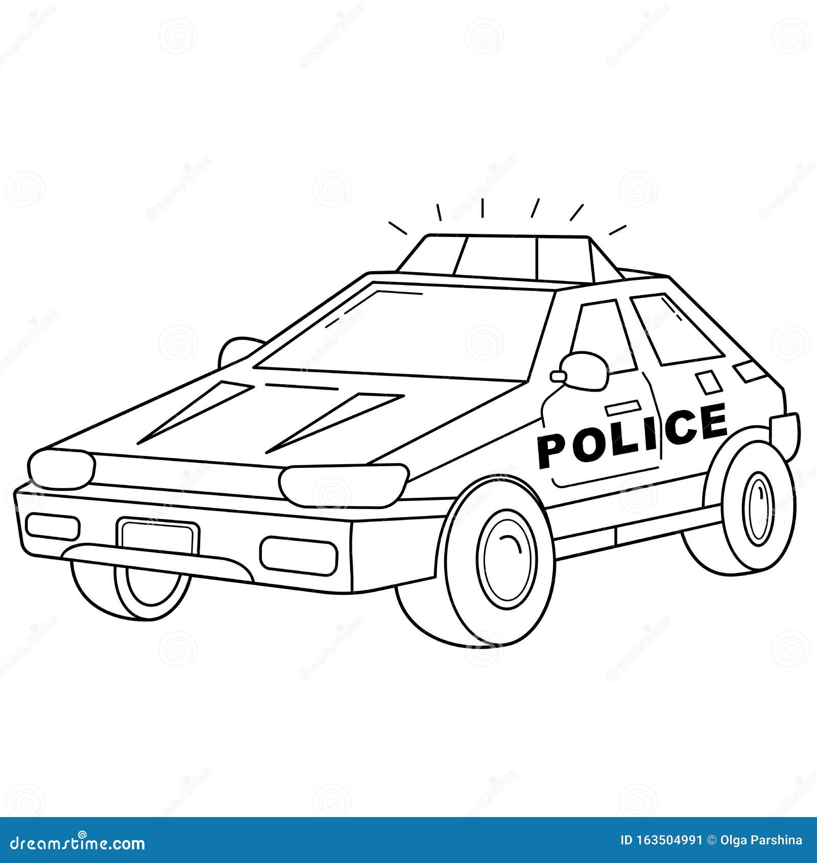 Download Coloring Page Outline Of Cartoon Police Car. Police ...