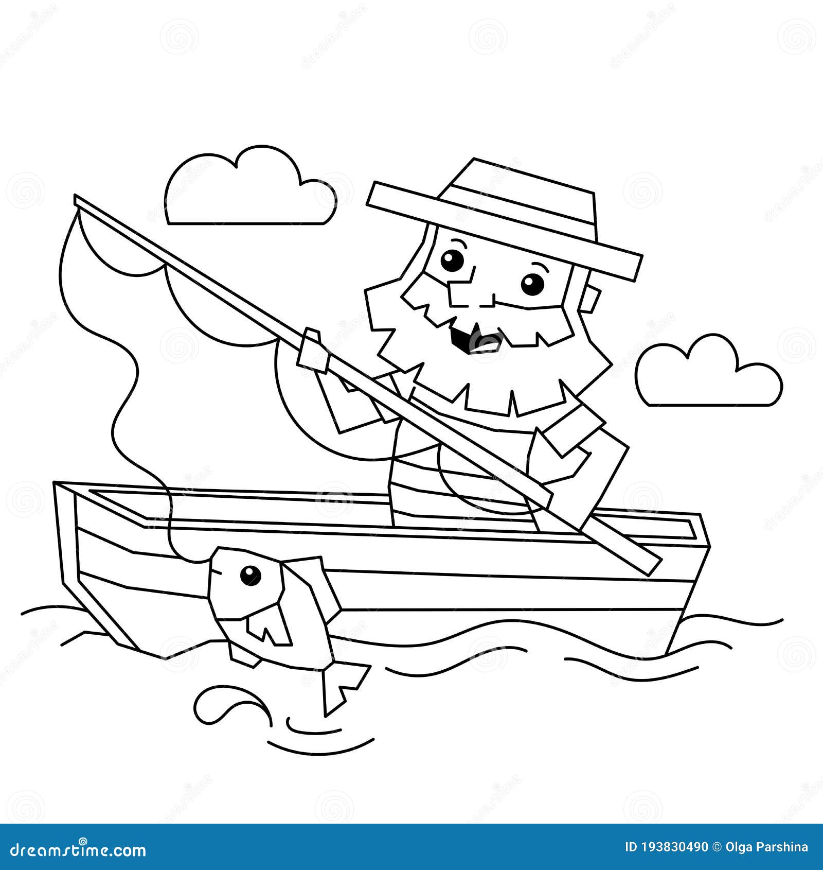 fishing rod coloring pages