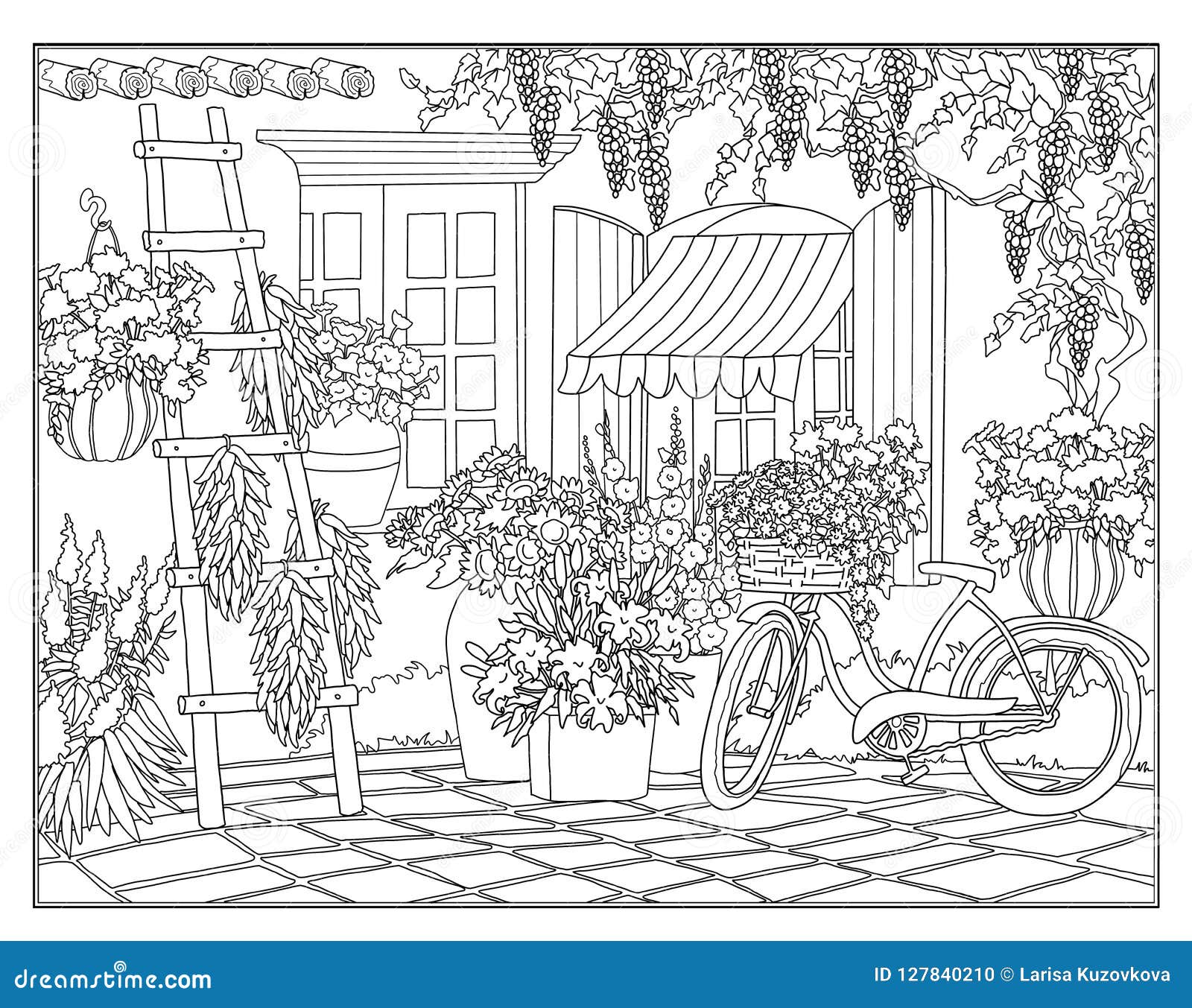 Download Coloring Page The Secret Garden Stock Illustration ...