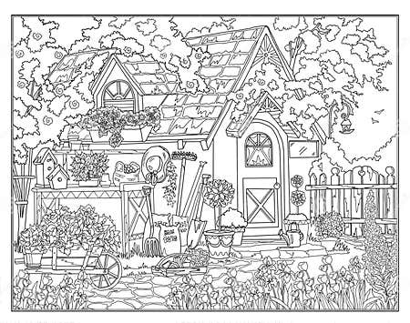 Coloring Page the Secret Garden Stock Illustration - Illustration of ...