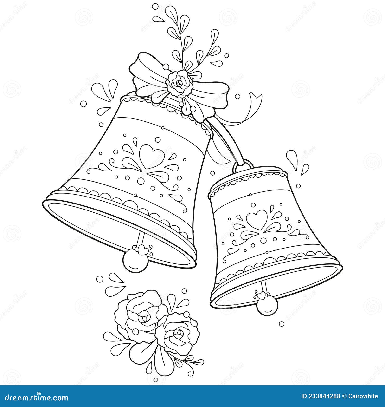 wedding bells coloring pages