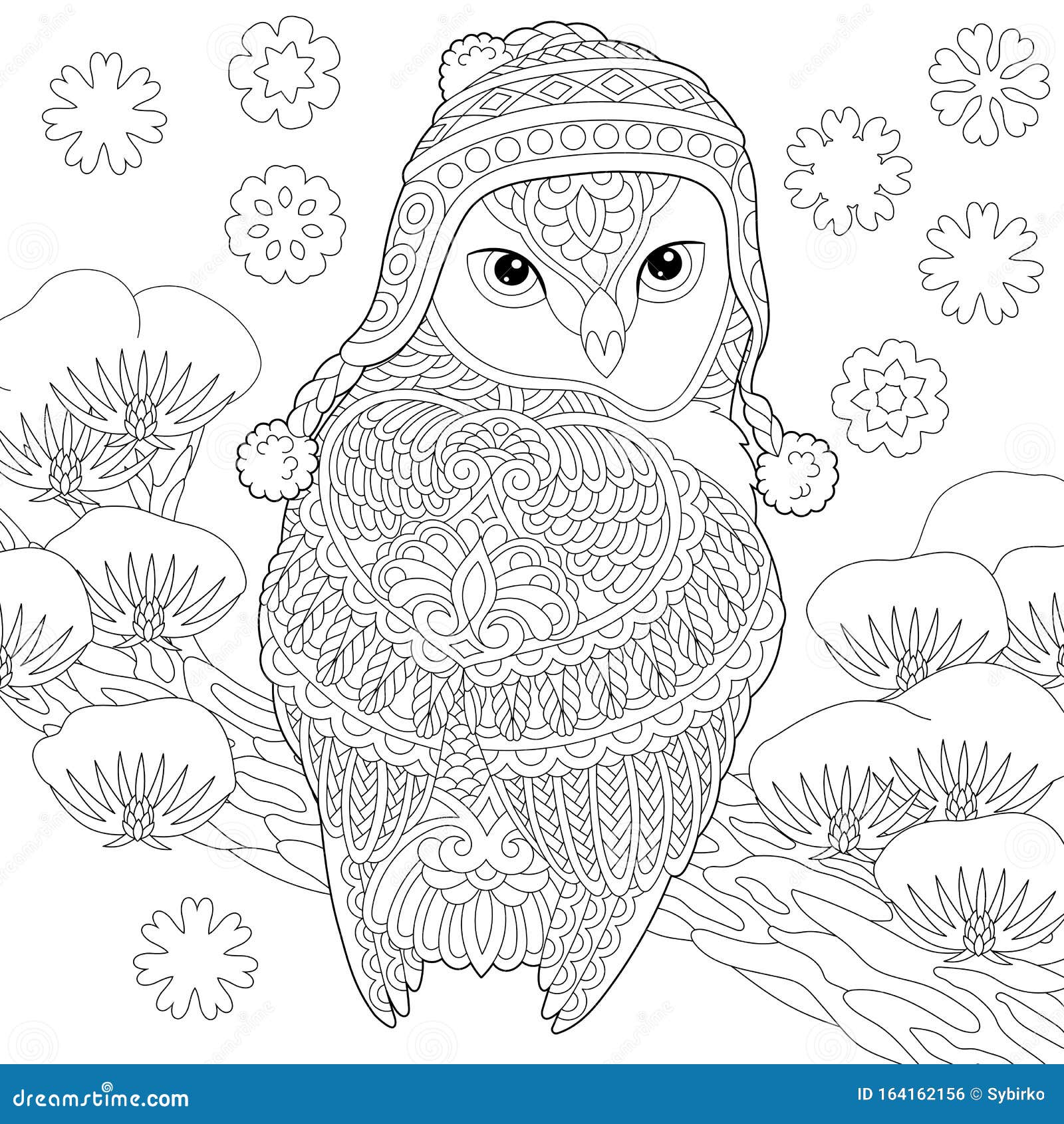 Adult Colouring Winter Stock Illustrations – 705 Adult Colouring
