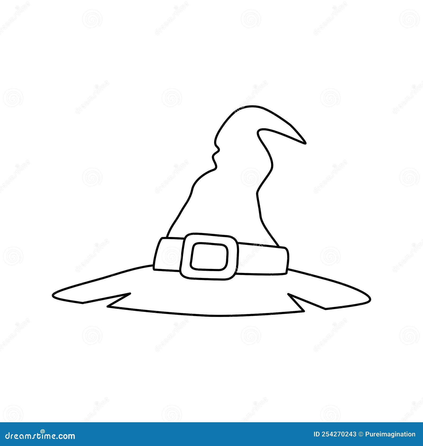 Coloring Page with Wizard Hat for Kids Stock Vector - Illustration of