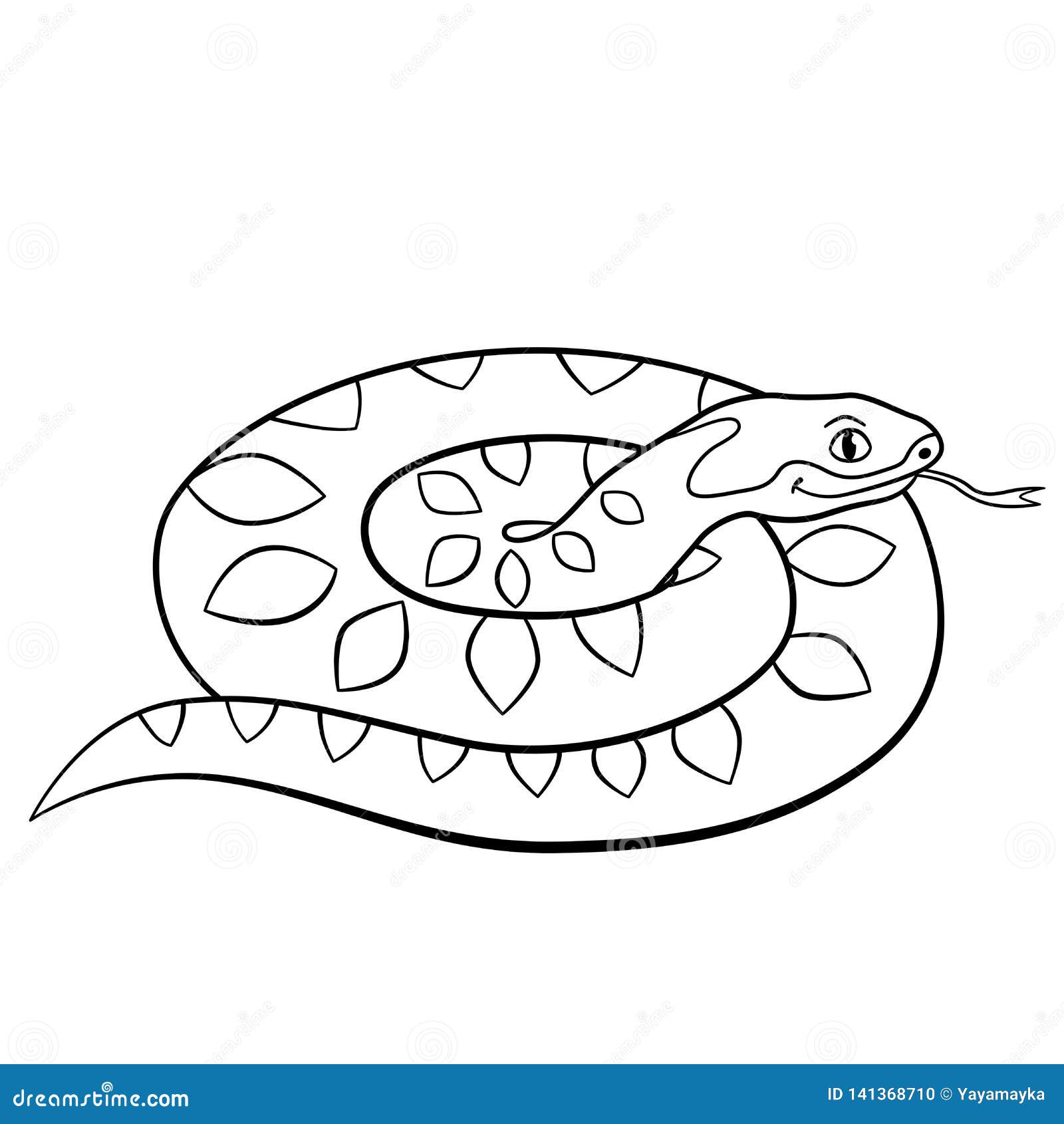 Printable Cute Snake Coloring Pages - Molak Malek