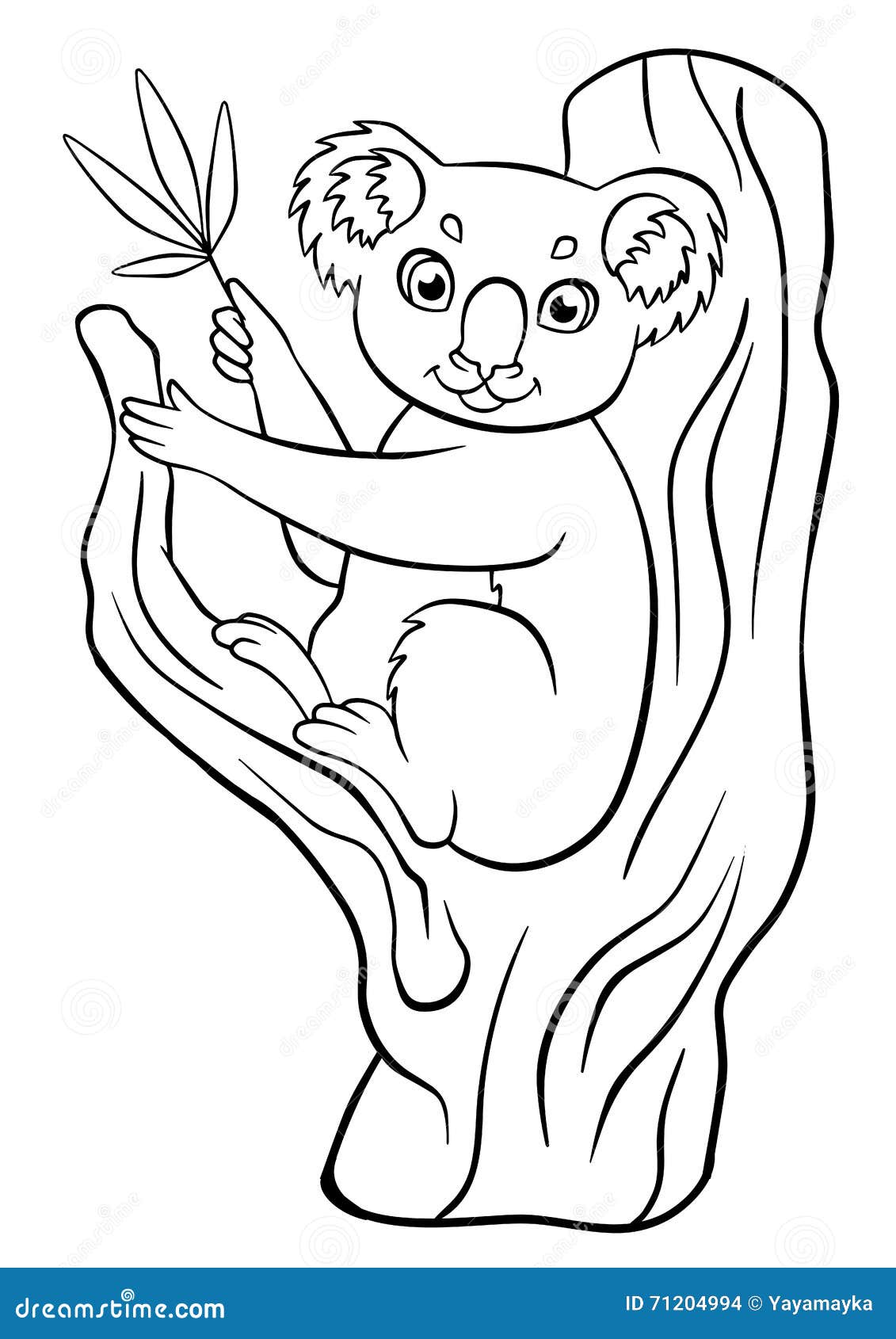 Coloring Pages. Animals. Little Cute Koala. Stock Vector ...