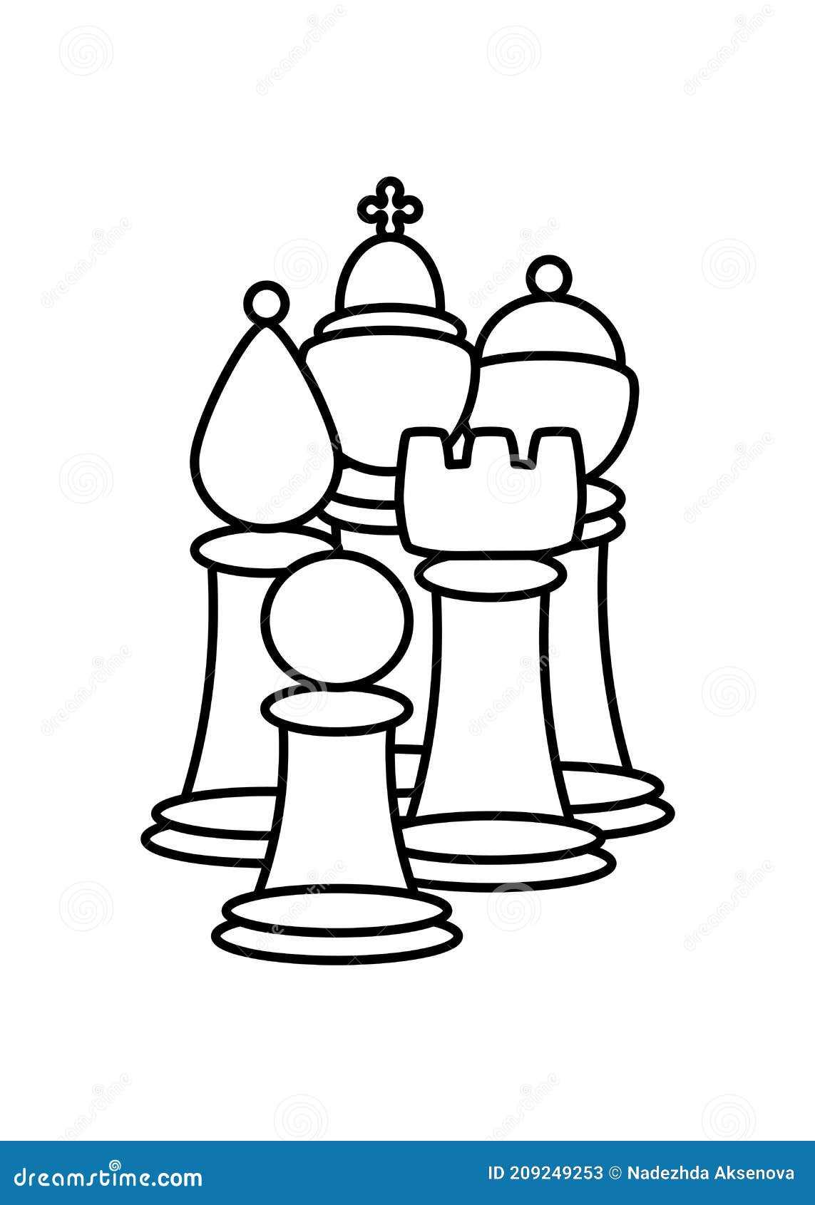 The chess board coloring page printable game