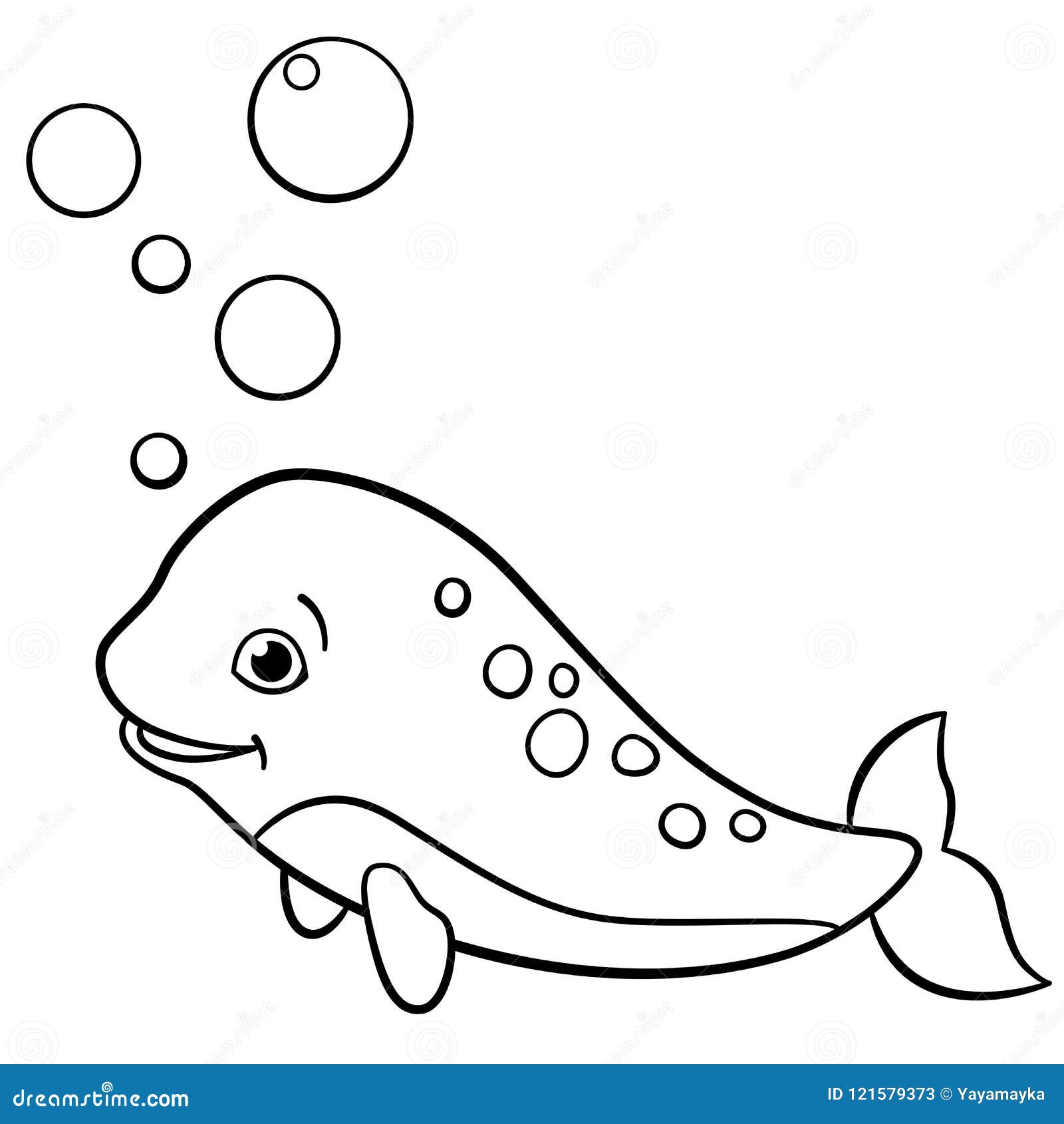 Coloring Pages Little Cute Baby Narwhal Swims Stock Vector Illustration Of Marine Adorable 121579373