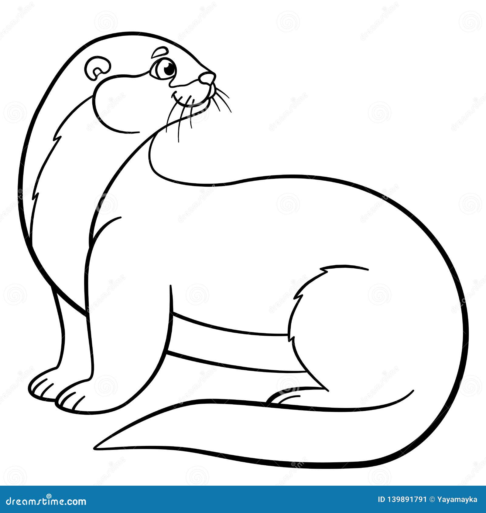 cute otter coloring pages