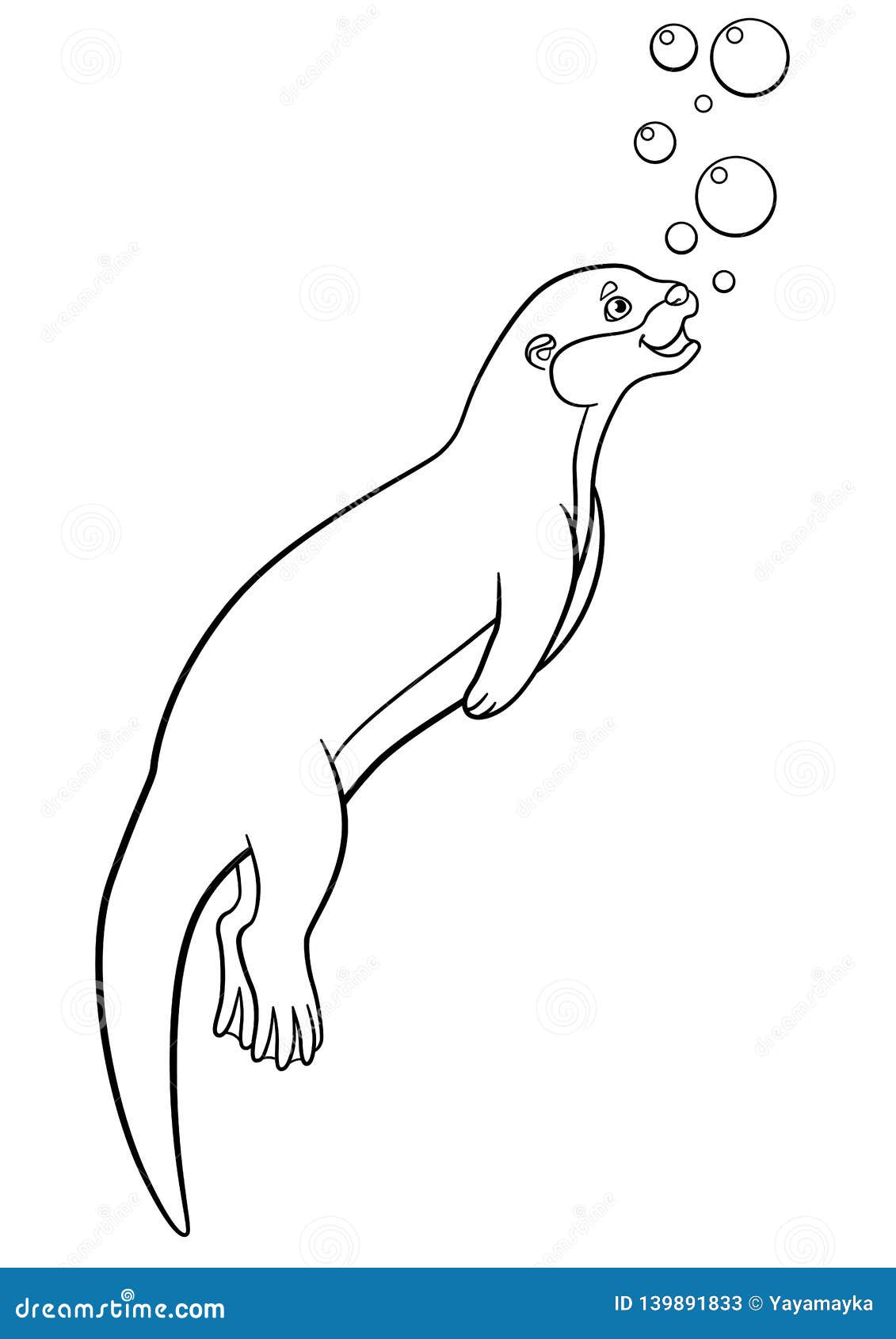 cute otter coloring pages