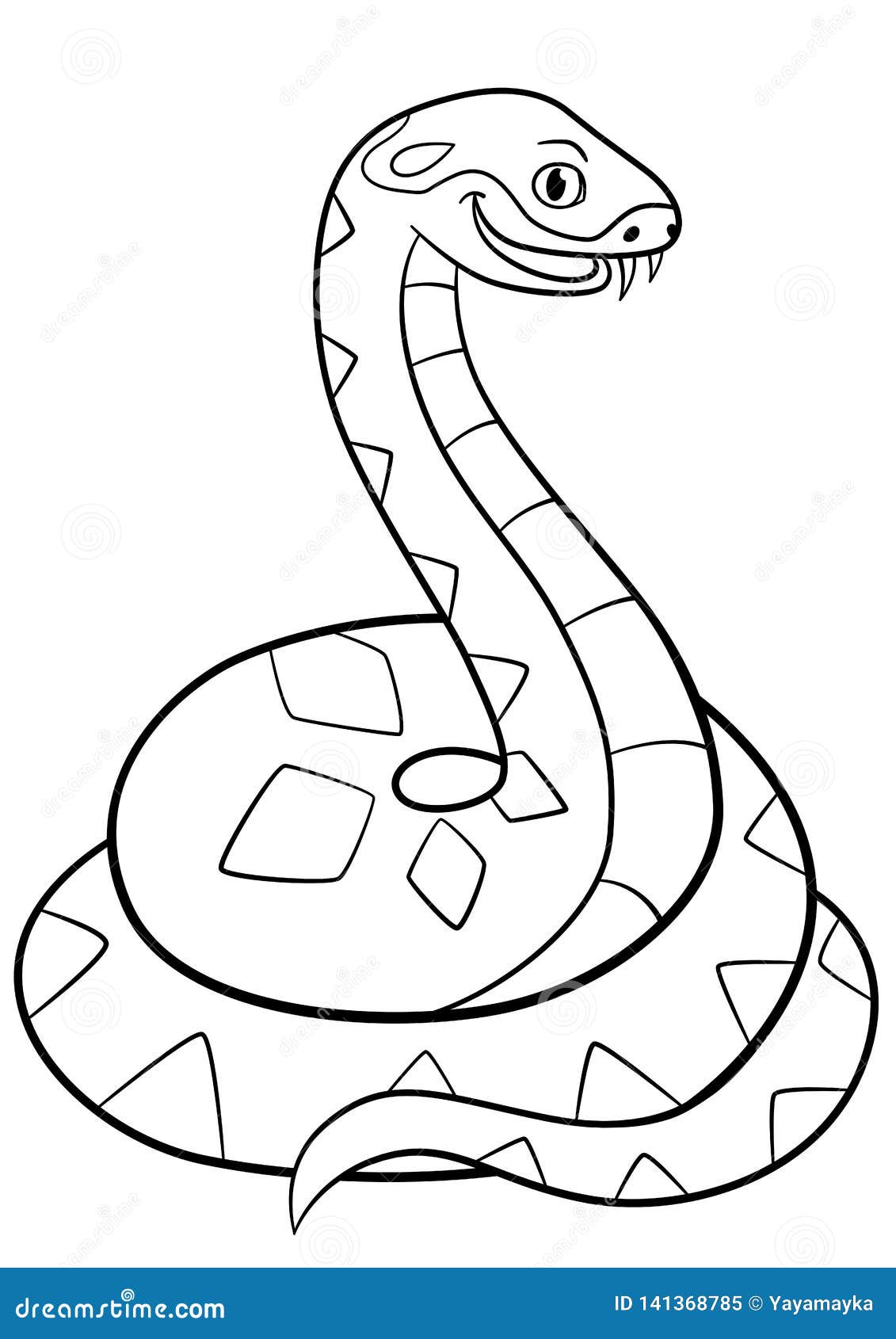 cute snake coloring page