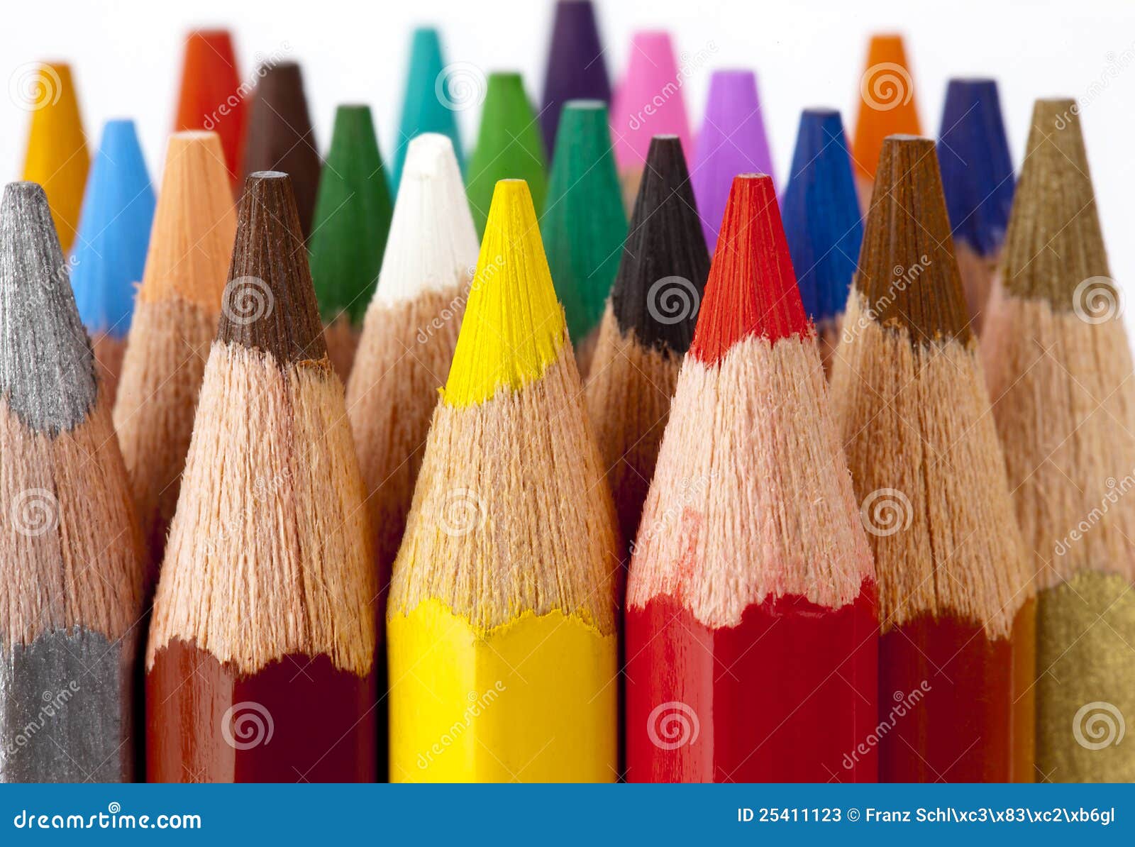 Coloring pencils stock image. Image of colouring, view - 25411123