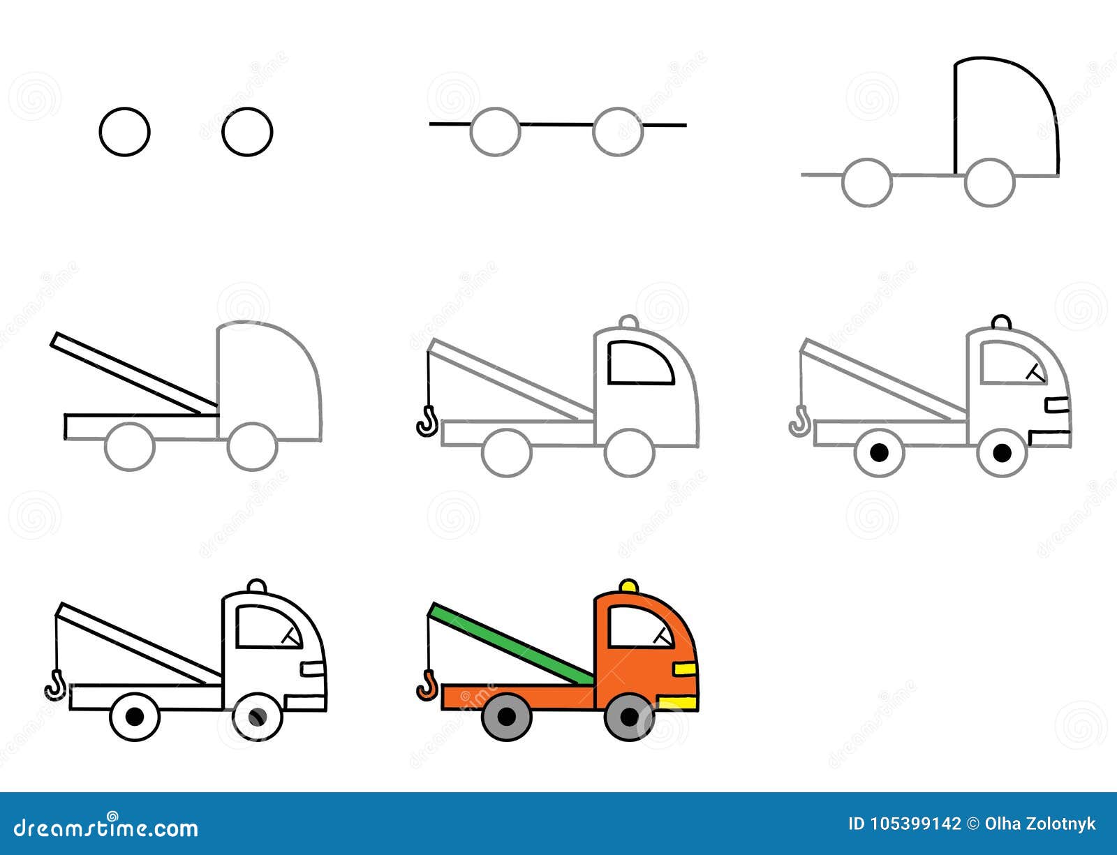 Схема рисования грузовой машины в средней группе
