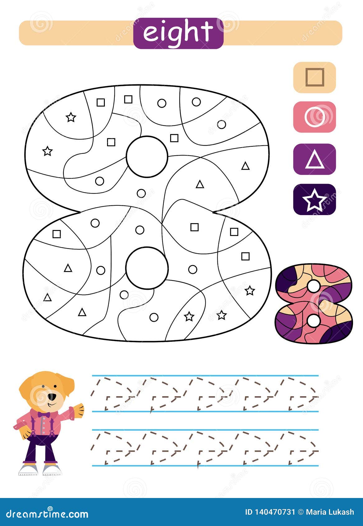 Coloring Printable Worksheet for Kindergarten and Preschool. Learning