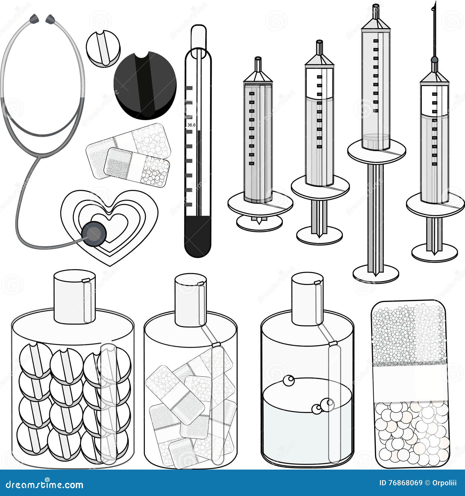 syringe coloring page