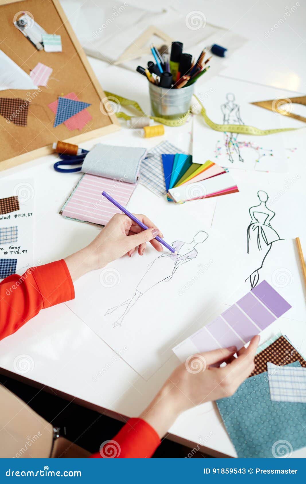 Coloring sketch stock image. Image of sample, tailor - 91859543