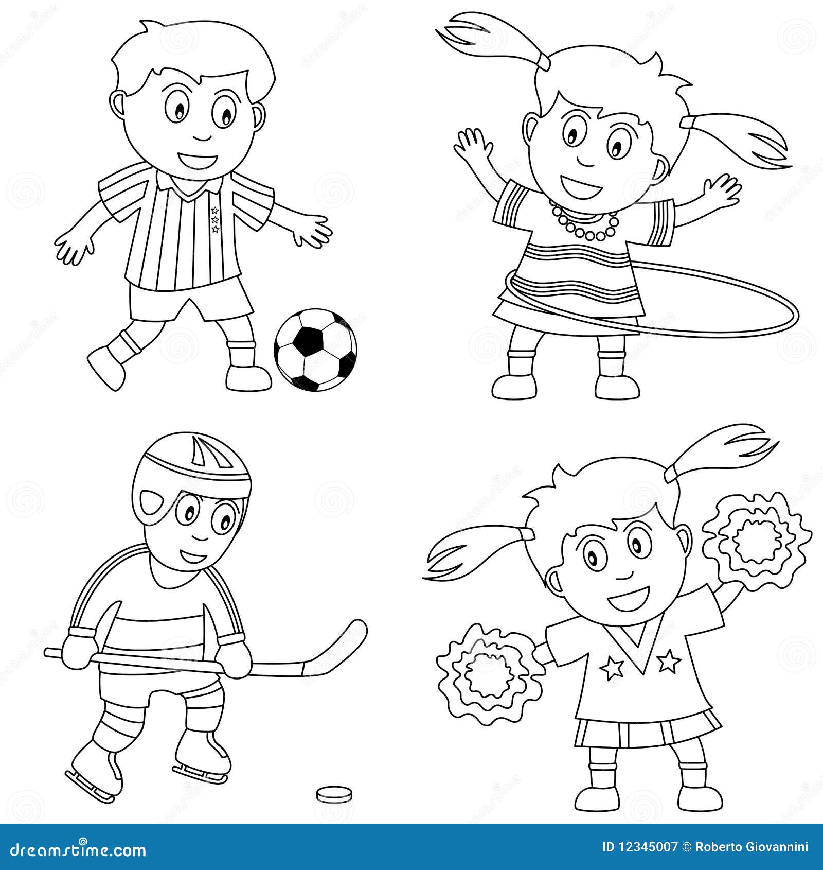 Coloring Sport for Kids [2] Stock Vector - Illustration of drawing ...