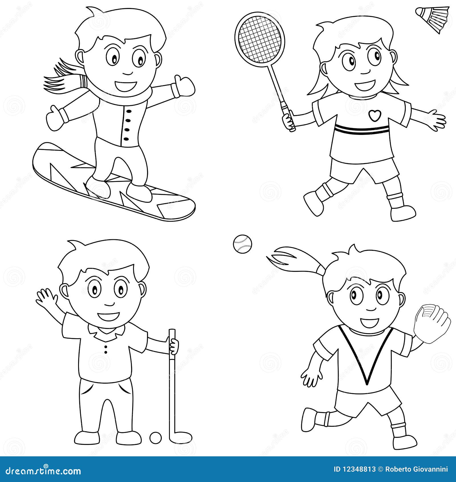 Download Coloring Sport For Kids 5 Stock Vector - Illustration of ...