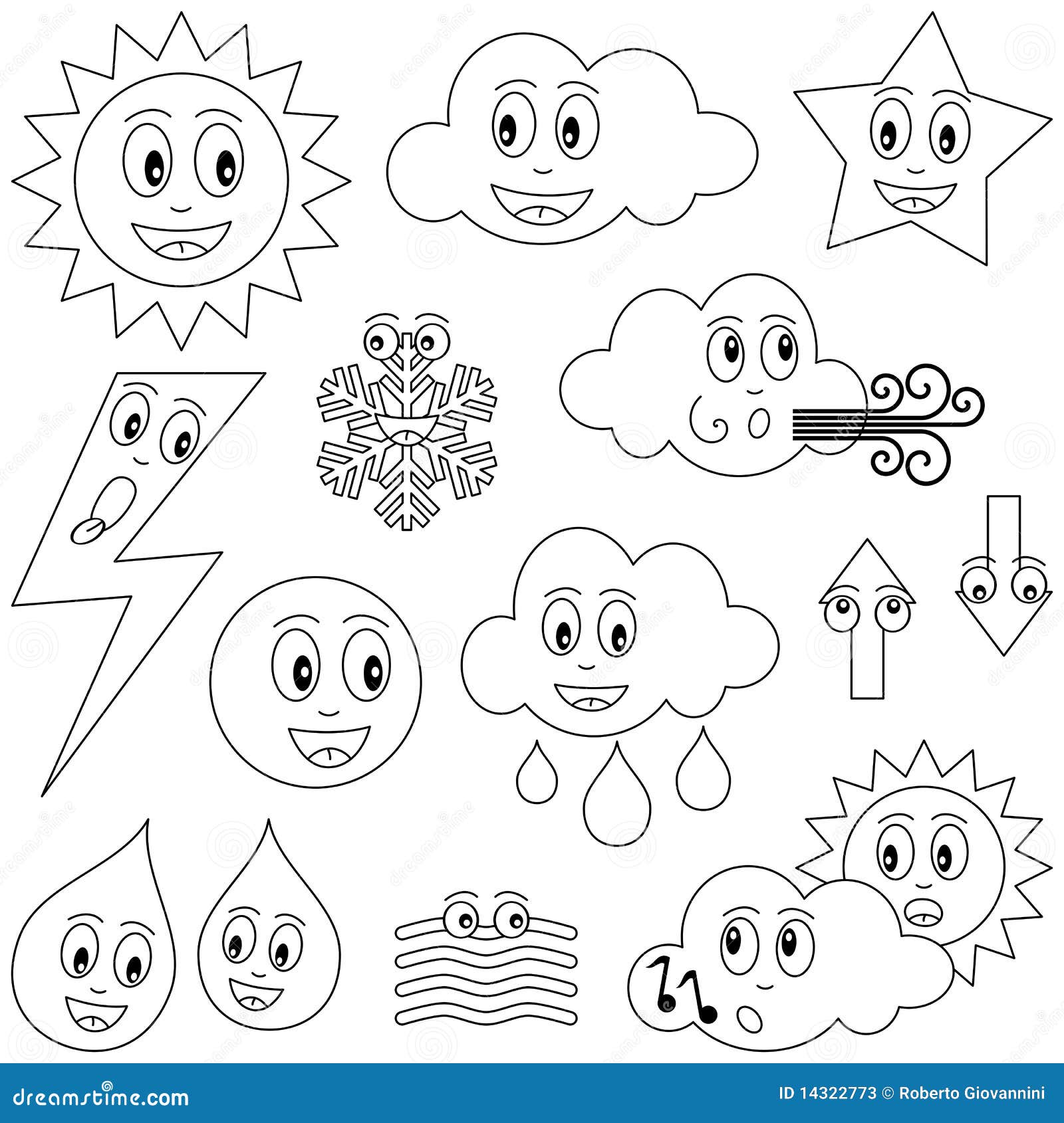 windy day coloring page