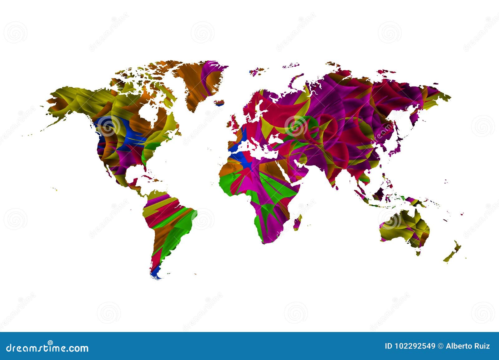 colorist worrld map over explosin of circles