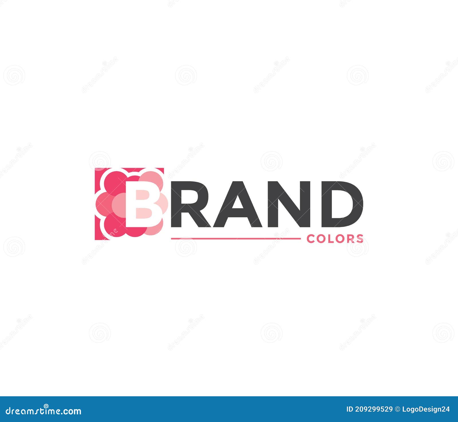 BRAND Colors Company Business Modern Name Concept Stock Vector