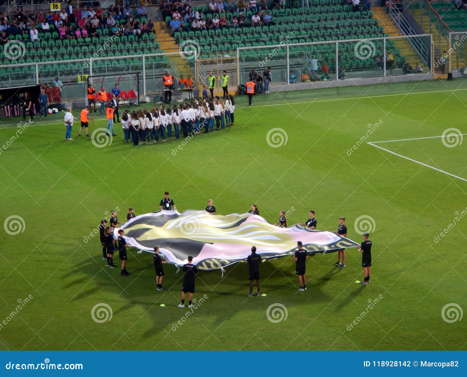 Fans of Palermo Football Club show their colors on game day, Palermo Stock  Photo - Alamy