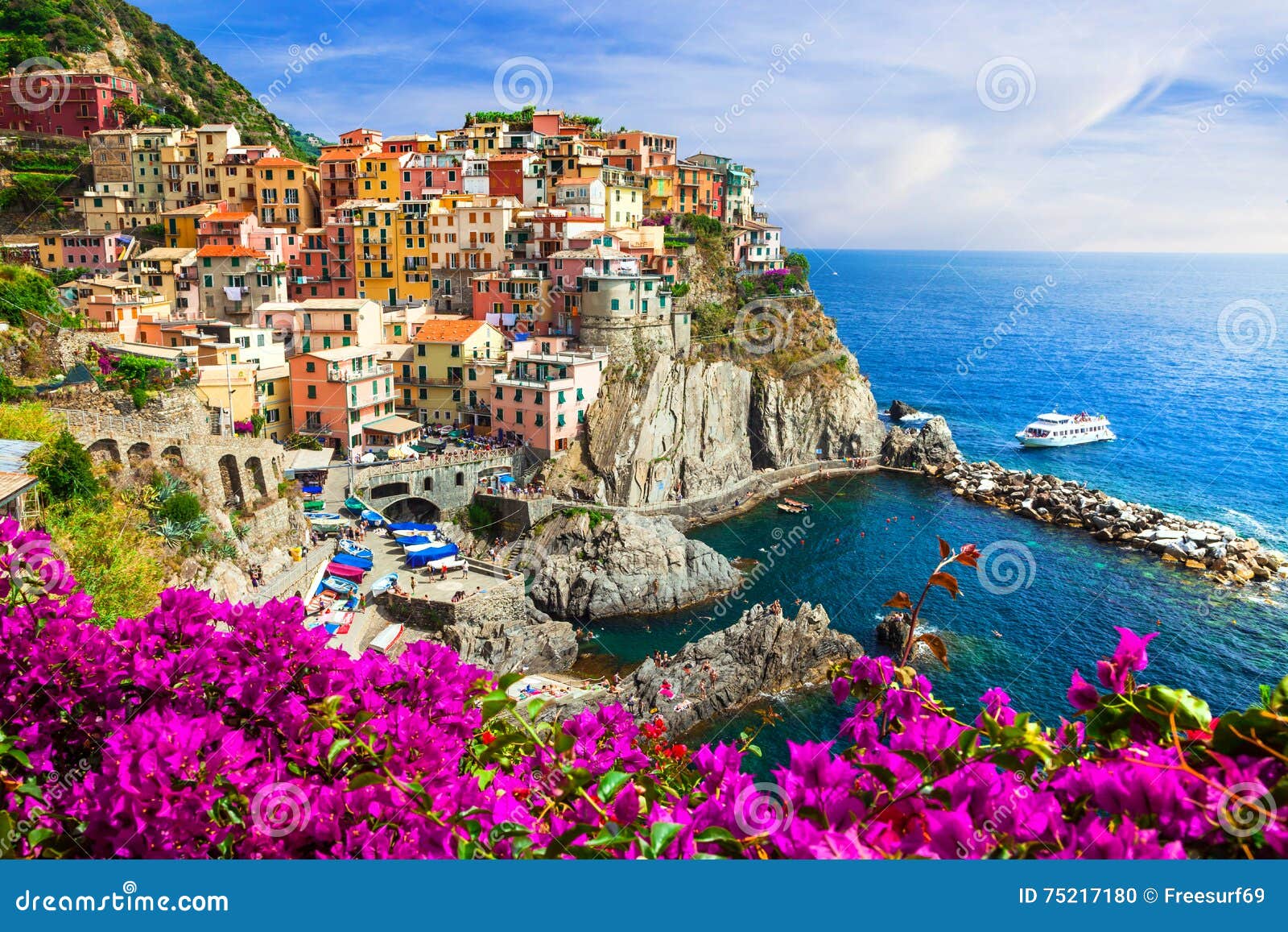 colors of italy series -manarola village , cinque terre