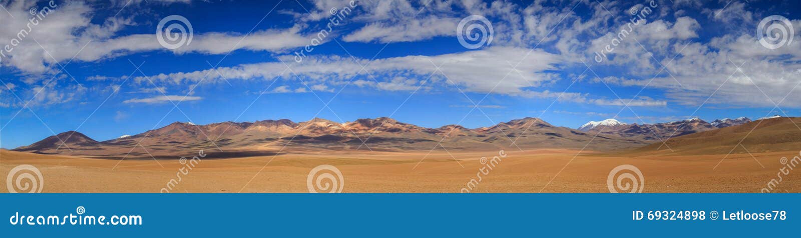 7 colors mountain panorama, altiplano, bolivia