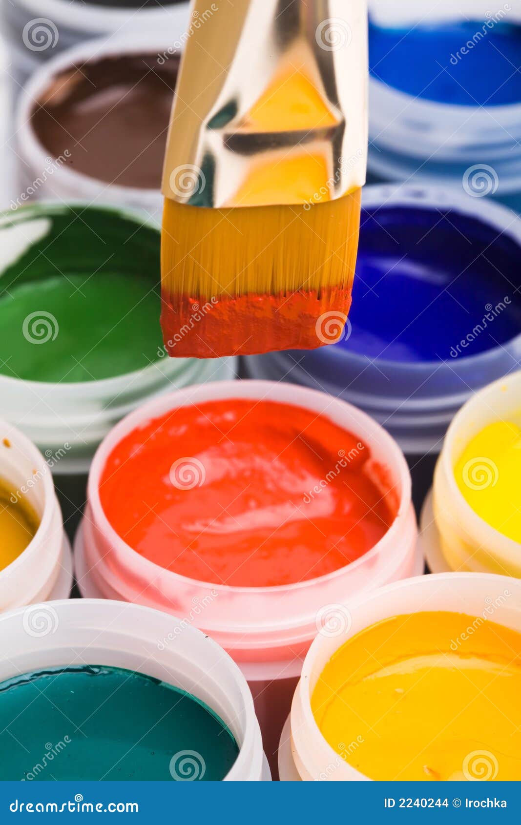 Colors with paintbrush stock photo. Image of colour, diverse 2240244