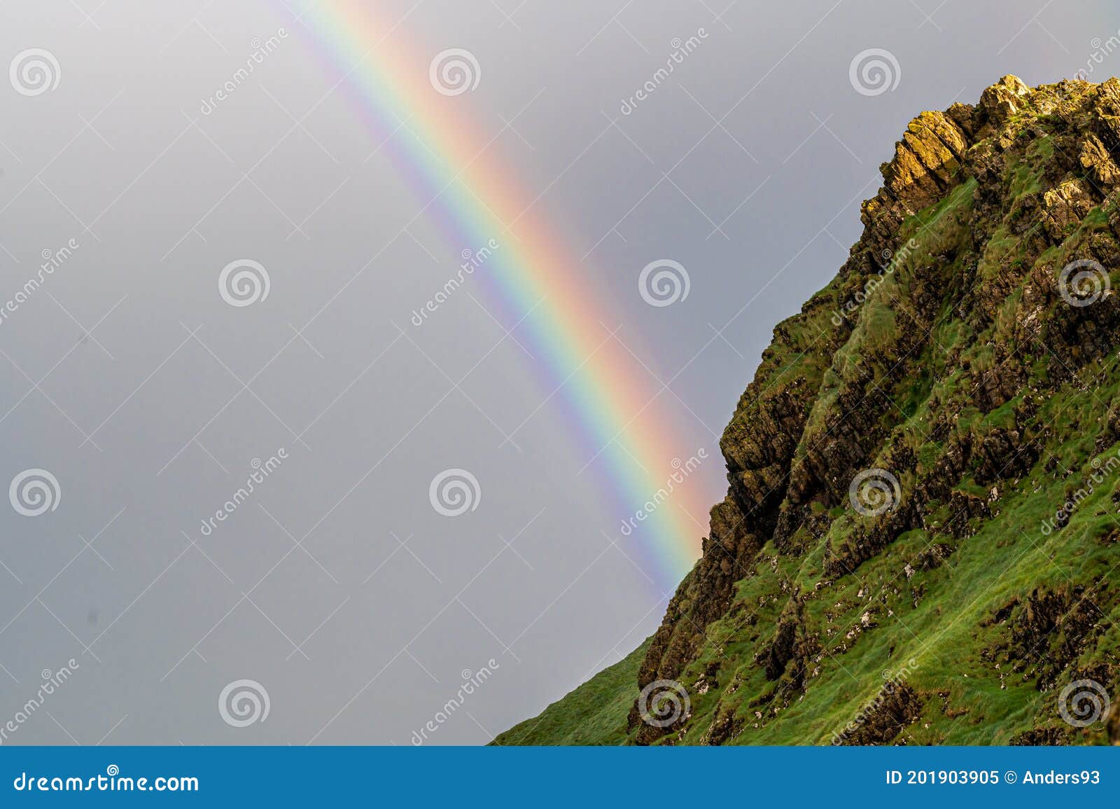 Rainbow Behind Mountain Ridge Stock Image Image of field, layers 201903905